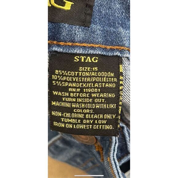 Stag Womens Blue Authentic Quality Mid-Rise Bootcut Jeans Size 15 - Picture 5 of 11